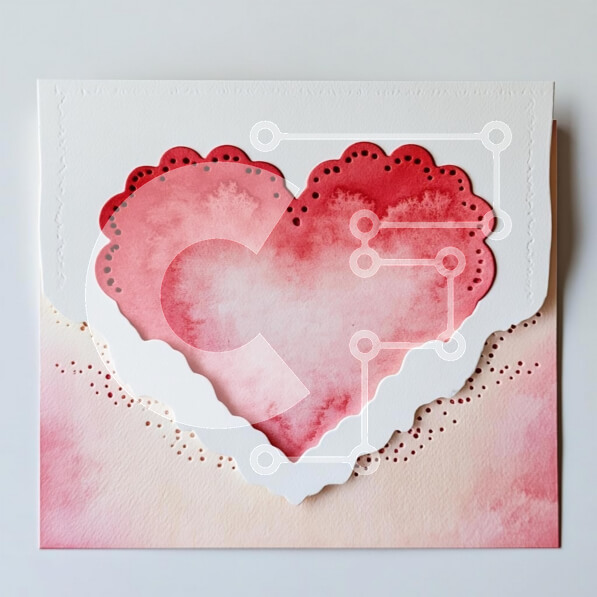 Intra Συλλεκτικό Ξύλινο Παζλ Plywood  4mm - Καλλιτεχνική καρδιά ευχετήρια κάρτα Σε Ξύλινο Κουτί - Διαστάσεις Puzzle: 10x10 cm – 25 κομμάτια