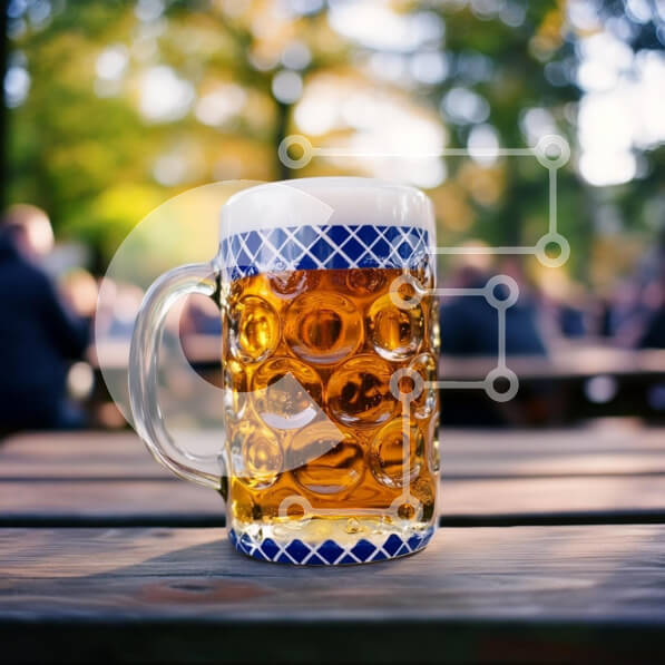 Σετ των 2 Intra Συλλεκτικό Ξύλινο Παζλ Plywood  4mm - Κούπα μπύρας σε εξωτερικό περιβάλλον Σε Ξύλινο Κουτί - Διαστάσεις: 10x10 cm – 25 κομμάτια