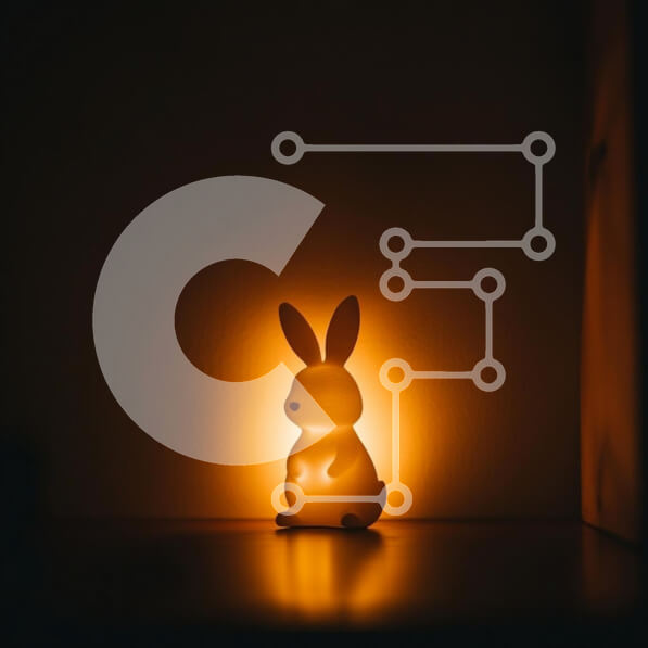 Intra Συλλεκτικό Ξύλινο Παζλ Plywood  4mm - Λάμπα σε σχήμα κουνελιού που λάμπει στο σκοτάδι Σε Ξύλινο Κουτί - Διαστάσεις: 10x10 cm – 25 κομμάτια