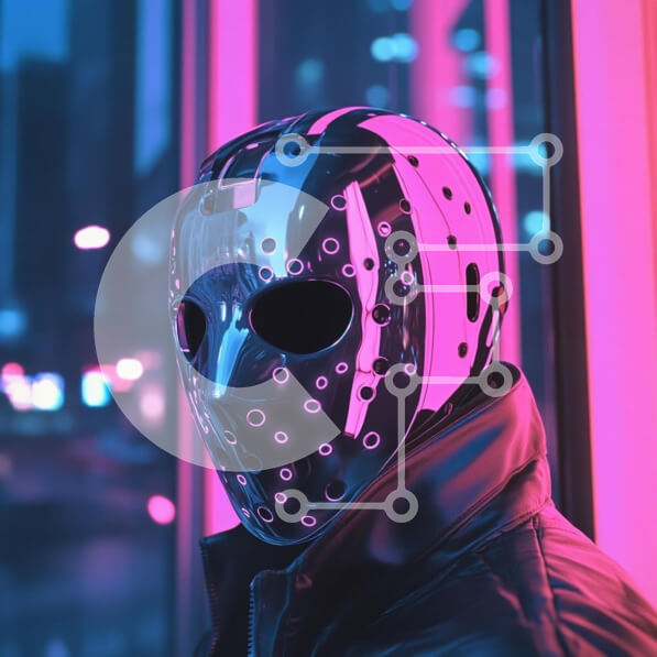 Intra Συλλεκτικό Ξύλινο Παζλ Plywood  4mm - Φουτουριστική φιγούρα σε φώτα νέον Σε Ξύλινο Κουτί - Διαστάσεις Puzzle: 10x10 cm – 25 κομμάτια