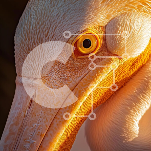 Intra Συλλεκτικό Ξύλινο Παζλ Plywood  4mm - Κοντινό πλάνο του κεφαλιού ενός πουλιού Σε Ξύλινο Κουτί - Διαστάσεις: 10x10 cm – 25 κομμάτια