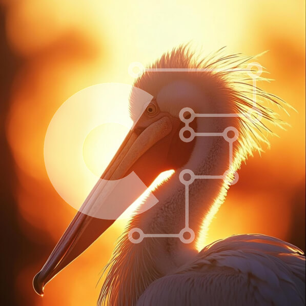 Intra Συλλεκτικό Ξύλινο Παζλ Plywood  4mm - Πελεκάνος στο ηλιοβασίλεμα Σε Ξύλινο Κουτί - Διαστάσεις: 10x10 cm – 25 κομμάτια