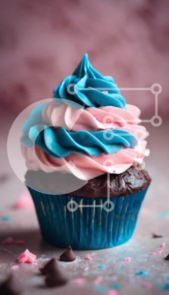 Intra Συλλεκτικό Ξύλινο Παζλ Plywood  4mm - Πολύχρωμο παγωμένο cupcake Σε Ξύλινο Κουτί - Διαστάσεις: 10x10 cm – 25 κομμάτια