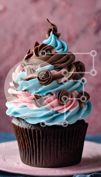 Intra Συλλεκτικό Ξύλινο Παζλ Plywood  4mm - Όμορφα διακοσμημένο Cupcake με πολύχρωμο πάγωμα Σε Ξύλινο Κουτί - Διαστάσεις: 10x10 cm – 25 κομμάτια