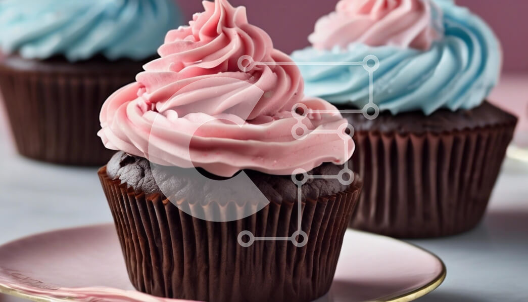 Σετ των 2 Intra Συλλεκτικό Ξύλινο Παζλ Plywood  4mm - Λαχταριστά Cupcakes με Frosting Σε Ξύλινο Κουτί - Διαστάσεις: 10x10 cm – 25 κομμάτια