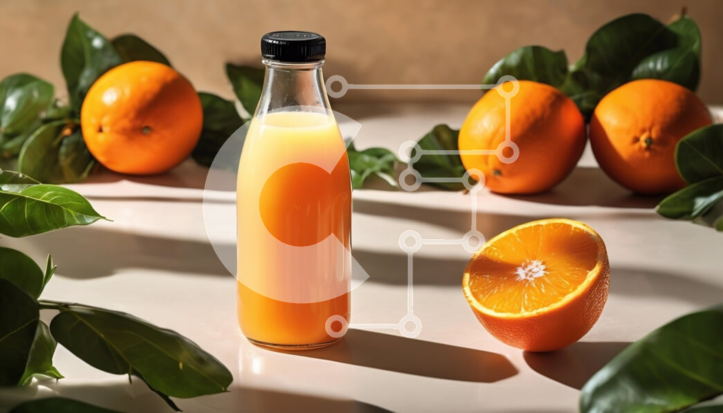 Σετ των 2 Intra Συλλεκτικό Ξύλινο Παζλ Plywood  4mm - Φρέσκος χυμός πορτοκαλιού με πορτοκάλια Σε Ξύλινο Κουτί - Διαστάσεις: 10x10 cm – 25 κομμάτια