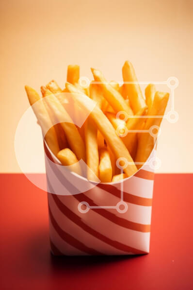 Σετ των 2 Intra Συλλεκτικό Ξύλινο Παζλ Plywood  4mm - Τραγανές τηγανιτές πατάτες σε κουτί Σε Ξύλινο Κουτί - Διαστάσεις: 10x10 cm – 25 κομμάτια