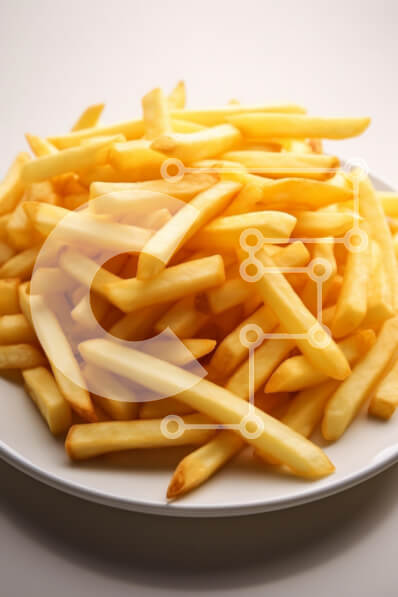 Σετ των 2 Intra Συλλεκτικό Ξύλινο Παζλ Plywood  4mm - Πιάτο πατάτες τηγανιτές Σε Ξύλινο Κουτί - Διαστάσεις: 10x10 cm – 25 κομμάτια