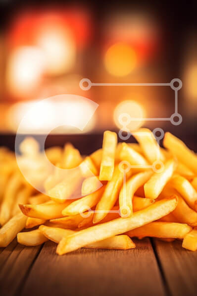 Σετ των 2 Intra Συλλεκτικό Ξύλινο Παζλ Plywood  4mm - Χρυσές τραγανές τηγανιτές πατάτες Σε Ξύλινο Κουτί - Διαστάσεις: 10x10 cm – 25 κομμάτια