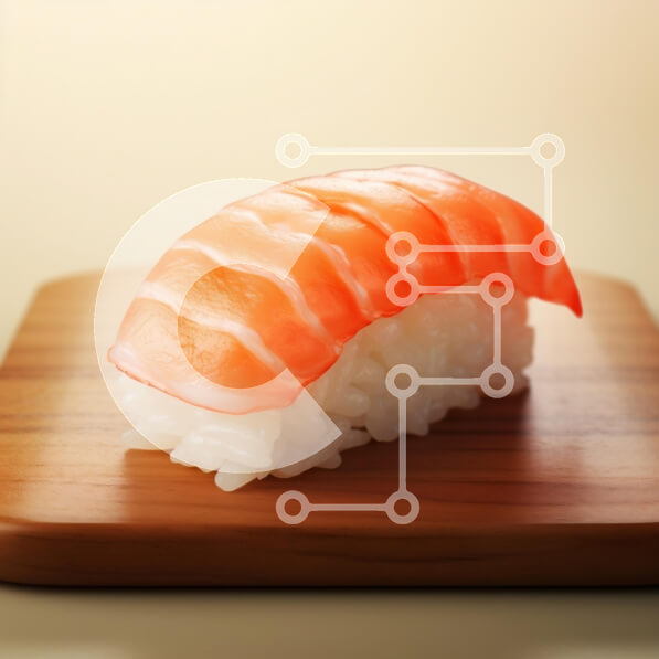 Σετ των 2 Intra Συλλεκτικό Ξύλινο Παζλ Plywood  4mm - Νόστιμο σούσι σε ξύλινο πιάτο Σε Ξύλινο Κουτί - Διαστάσεις: 10x10 cm – 25 κομμάτια