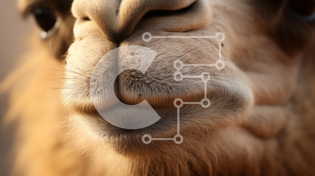 Σετ των 2 Intra Συλλεκτικό Ξύλινο Παζλ Plywood  4mm - Κοντινό πλάνο του στόματος μιας καμήλας Σε Ξύλινο Κουτί - Διαστάσεις: 10x10 cm – 25 κομμάτια