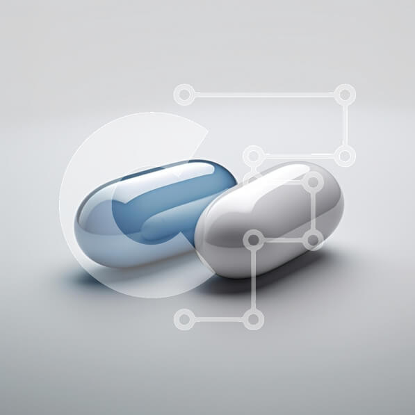 Intra Συλλεκτικό Ξύλινο Παζλ Plywood  4mm - Γυαλιστερά χάπια σε γκρίζα επιφάνεια Σε Ξύλινο Κουτί - Διαστάσεις: 10x10 cm – 25 κομμάτια