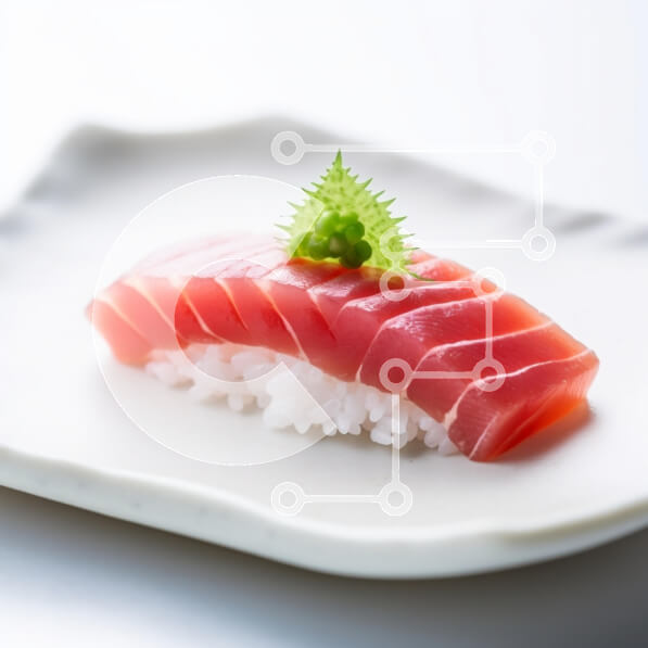 Σετ των 2 Intra Συλλεκτικό Ξύλινο Παζλ Plywood  4mm - Κομψή παρουσίαση σούσι με φρέσκο ​​ψάρι και ρύζι Σε Ξύλινο Κουτί - Διαστάσεις: 10x10 cm – 25 κομμάτια