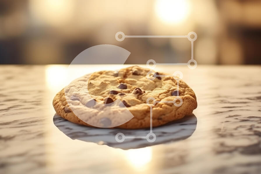 Σετ των 2 Intra Συλλεκτικό Ξύλινο Παζλ Plywood  4mm - Μπισκότο σοκολάτας σε μαρμάρινη επιφάνεια Σε Ξύλινο Κουτί - Διαστάσεις: 10x10 cm – 25 κομμάτια