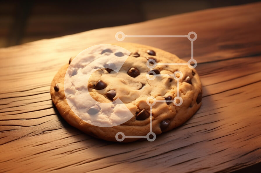 Σετ των 2 Intra Συλλεκτικό Ξύλινο Παζλ Plywood  4mm - Φρεσκοψημένο μπισκότο σοκολάτας σε ξύλινη επιφάνεια Σε Ξύλινο Κουτί - Διαστάσεις: 10x10 cm – 25 κομμάτια