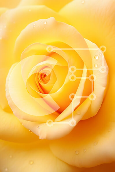 Intra Συλλεκτικό Ξύλινο Παζλ Plywood  4mm - Κοντινό πλάνο ενός κίτρινου τριαντάφυλλου με σταγονίδια νερού Σε Ξύλινο Κουτί - Διαστάσεις Puzzle: 10x10 cm – 25 κομμάτια