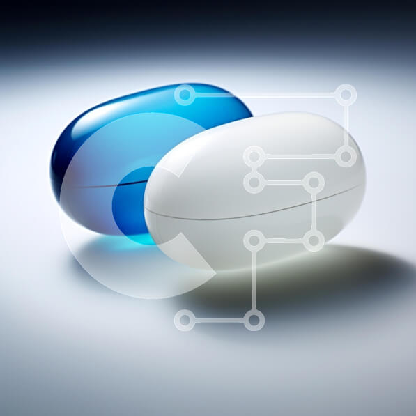 Intra Συλλεκτικό Ξύλινο Παζλ Plywood  4mm - Κομψά οβάλ δοχεία σε μπλε και λευκό Σε Ξύλινο Κουτί - Διαστάσεις: 10x10 cm – 25 κομμάτια