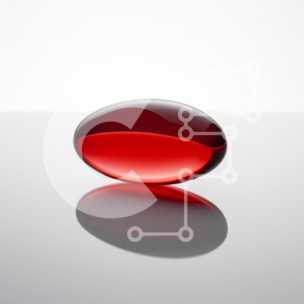 Intra Συλλεκτικό Ξύλινο Παζλ Plywood  4mm - Γυαλιστερό κόκκινο οβάλ αντικείμενο Σε Ξύλινο Κουτί - Διαστάσεις: 10x10 cm – 25 κομμάτια