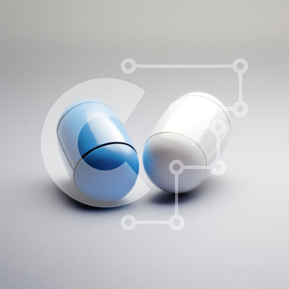 Intra Συλλεκτικό Ξύλινο Παζλ Plywood  4mm - Μπλε και άσπρα κυλινδρικά αντικείμενα Σε Ξύλινο Κουτί - Διαστάσεις: 10x10 cm – 25 κομμάτια