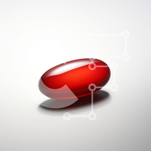 Intra Συλλεκτικό Ξύλινο Παζλ Plywood  4mm - Κόκκινη κάψουλα σε ανακλαστική επιφάνεια Σε Ξύλινο Κουτί - Διαστάσεις: 10x10 cm – 25 κομμάτια