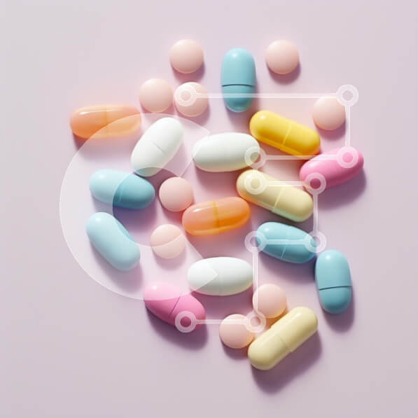 Intra Συλλεκτικό Ξύλινο Παζλ Plywood  4mm - Πολύχρωμη ποικιλία χαπιών σε ροζ φόντο Σε Ξύλινο Κουτί - Διαστάσεις Puzzle: 10x10 cm – 25 κομμάτια