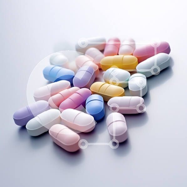 Intra Συλλεκτικό Ξύλινο Παζλ Plywood  4mm - Πολύχρωμες κάψουλες σε μια ανακλαστική επιφάνεια Σε Ξύλινο Κουτί - Διαστάσεις Puzzle: 10x10 cm – 25 κομμάτια