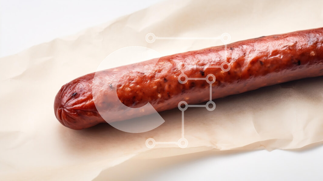 Σετ των 2 Intra Συλλεκτικό Ξύλινο Παζλ Plywood  4mm - Φρεσκομαγειρεμένο λουκάνικο σε χαρτί περγαμηνής Σε Ξύλινο Κουτί - Διαστάσεις: 10x10 cm – 25 κομμάτια