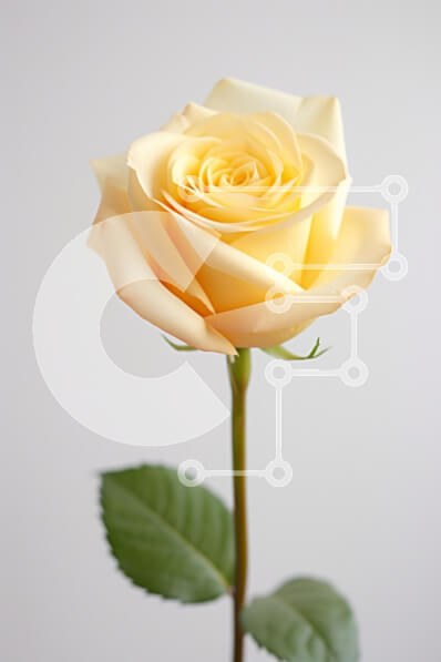 Intra Συλλεκτικό Ξύλινο Παζλ Plywood  4mm - Όμορφο κίτρινο τριαντάφυλλο Σε Ξύλινο Κουτί - Διαστάσεις Puzzle: 10x10 cm – 25 κομμάτια