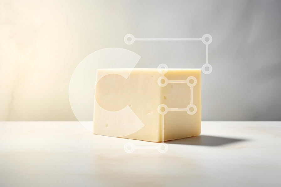 Σετ των 2 Intra Συλλεκτικό Ξύλινο Παζλ Plywood  4mm - Μπλοκ τυριού σε ανοιχτόχρωμο φόντο Σε Ξύλινο Κουτί - Διαστάσεις: 10x10 cm – 25 κομμάτια