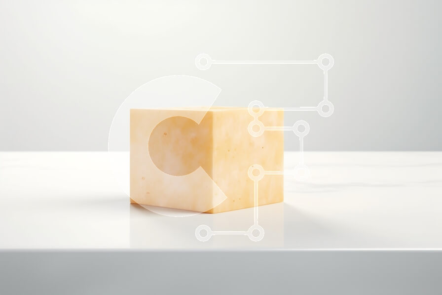 Intra Συλλεκτικό Ξύλινο Παζλ Plywood  4mm - Γυαλισμένος κύβος σε λευκή επιφάνεια Σε Ξύλινο Κουτί - Διαστάσεις: 10x10 cm – 25 κομμάτια