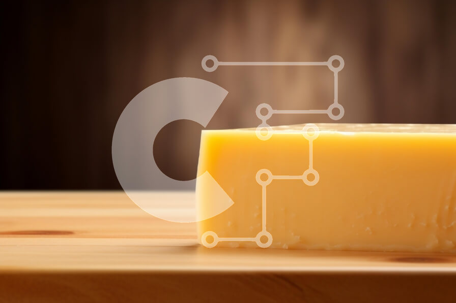 Σετ των 2 Intra Συλλεκτικό Ξύλινο Παζλ Plywood  4mm - Μπλοκ τυριού σε ξύλινη επιφάνεια Σε Ξύλινο Κουτί - Διαστάσεις: 10x10 cm – 25 κομμάτια