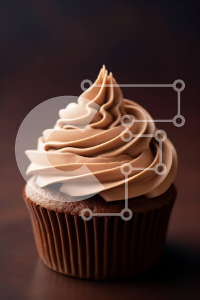 Σετ των 2 Intra Συλλεκτικό Ξύλινο Παζλ Plywood  4mm - Cupcake σοκολάτας με πάγωμα Σε Ξύλινο Κουτί - Διαστάσεις: 10x10 cm – 25 κομμάτια