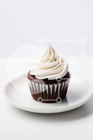 Σετ των 2 Intra Συλλεκτικό Ξύλινο Παζλ Plywood  4mm - Cupcake σοκολάτας με White Frosting Σε Ξύλινο Κουτί - Διαστάσεις: 10x10 cm – 25 κομμάτια