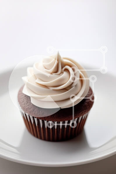 Σετ των 2 Intra Συλλεκτικό Ξύλινο Παζλ Plywood  4mm - Cupcake σοκολάτας με παγωμένο βανίλια Σε Ξύλινο Κουτί - Διαστάσεις: 10x10 cm – 25 κομμάτια