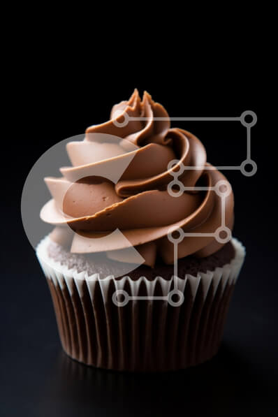 Σετ των 2 Intra Συλλεκτικό Ξύλινο Παζλ Plywood  4mm - Cupcake σοκολάτας με στροβιλισμένο πάγωμα Σε Ξύλινο Κουτί - Διαστάσεις: 10x10 cm – 25 κομμάτια