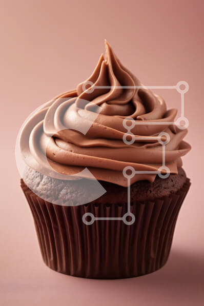 Intra Συλλεκτικό Ξύλινο Παζλ Plywood  4mm - Λαχταριστό Cupcake σοκολάτας με παγωμένο σοκολάτα Σε Ξύλινο Κουτί - Διαστάσεις: 10x10 cm – 25 κομμάτια