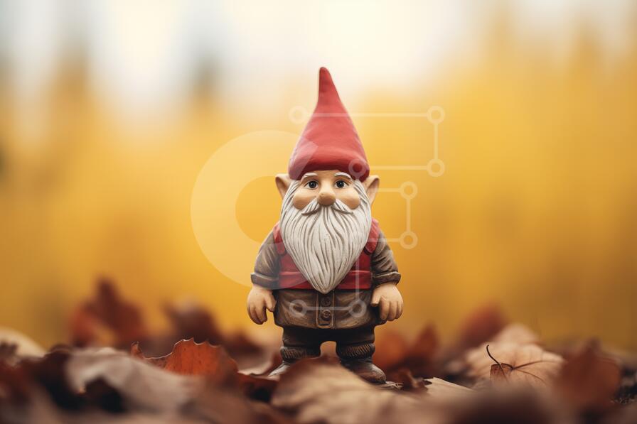 Intra Συλλεκτικό Ξύλινο Παζλ Plywood  4mm - Παιχνίδι Gnome στα φύλλα Σε Ξύλινο Κουτί - Διαστάσεις Puzzle: 10x10 cm – 25 κομμάτια