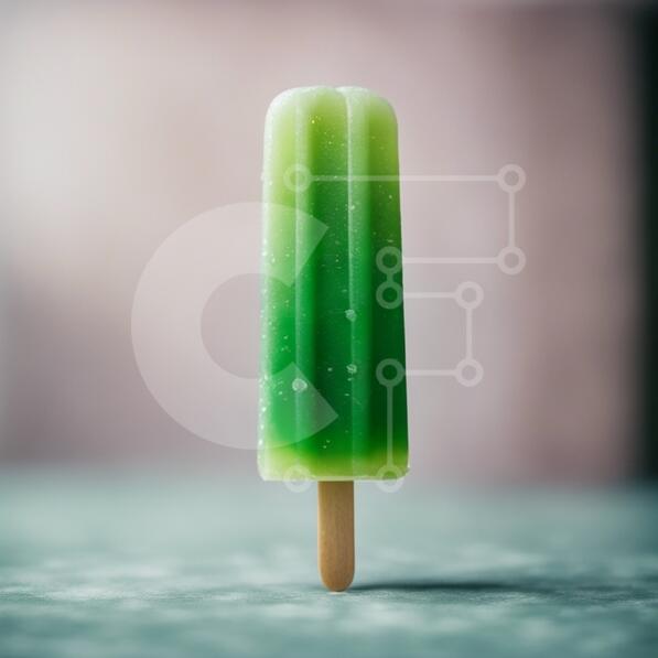 Σετ των 2 Intra Συλλεκτικό Ξύλινο Παζλ Plywood  4mm - Πράσινο Popsicle σε μια επιφάνεια Σε Ξύλινο Κουτί - Διαστάσεις: 10x10 cm – 25 κομμάτια