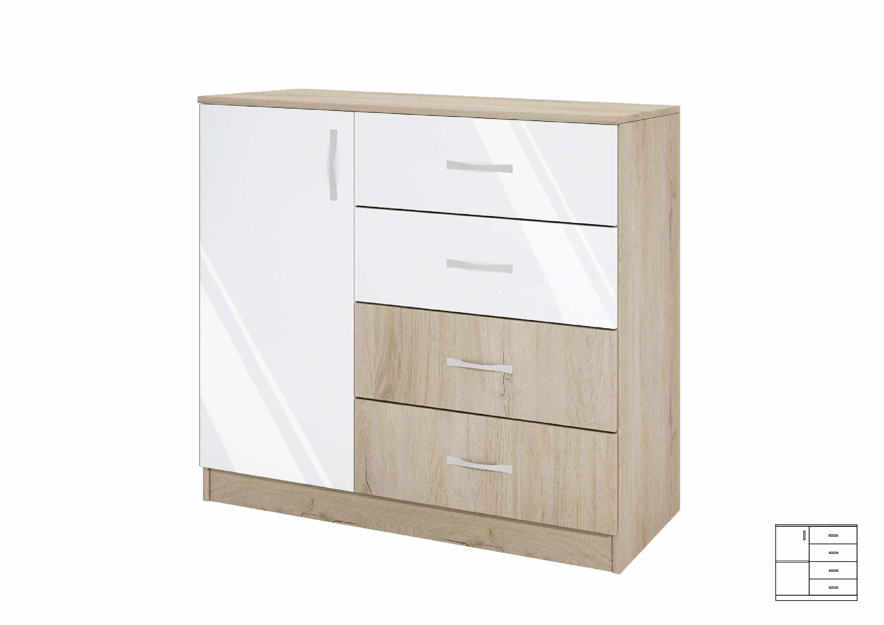Συρταριέρα 1213008 Σόνομα Λευκό, 43.5x91x100, Genomax Genom1219922096 Συρταριέρα 1213008 Σόνομα Λευκό, 43.5x91x100, Genomax Genom1219922096
