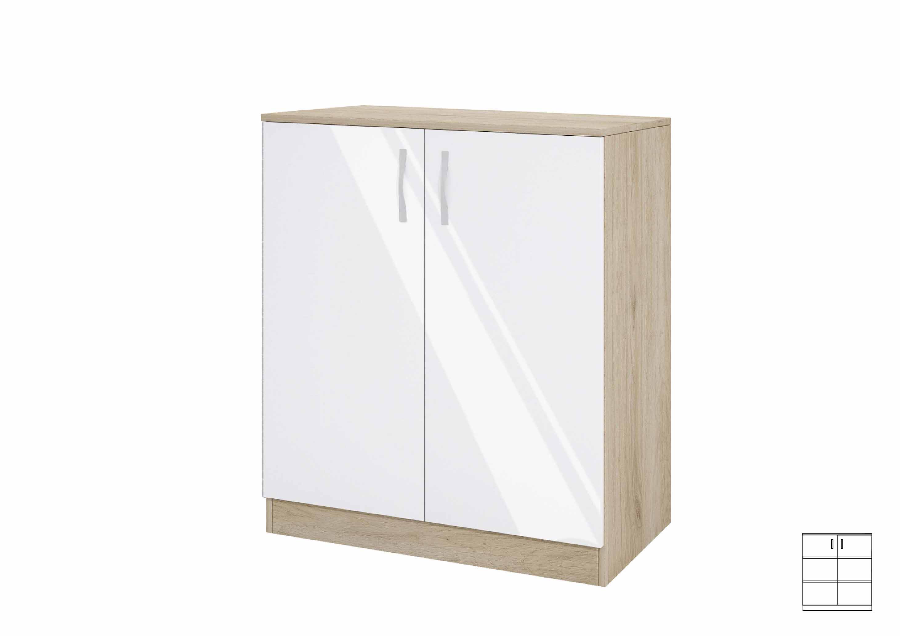 Τουαλέτα 1213009 Σόνομα Λευκό, 43,5x91x80, Genomax Genom1219922097