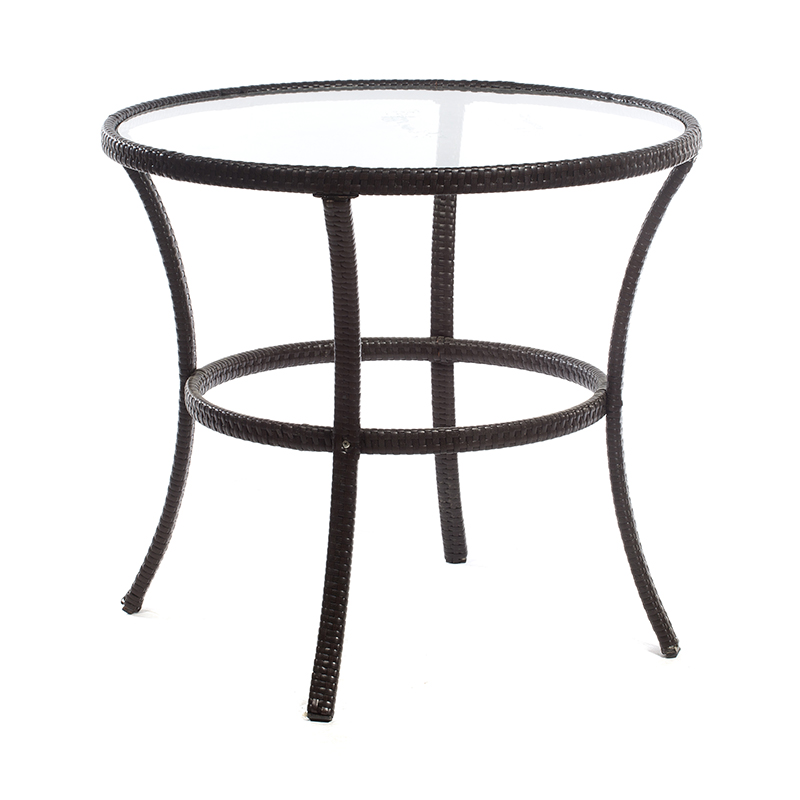 Artekko Kloas Τραπέζι Κήπου Ρατάν με Τζάμι (80x80x70)cm Artekko 303-1343