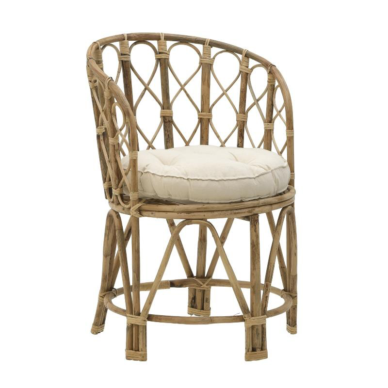 Intrahome Πολυθρόνα Rostan intrahome φυσικό rattan με μαξιλάρι 60x46x80εκ | SKU: INTRAPA-410111112