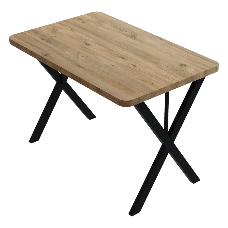 Τραπέζι Zeryin pakoworld oak μελαμίνης-μαύρο μέταλλο 70x110x75εκ 321-000084 Τραπέζι Zeryin pakoworld oak μελαμίνης-μαύρο μέταλλο 70x110x75εκ 321-000084