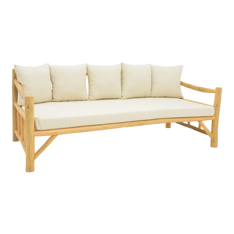 Intrahome Καναπές Roziana Intrahome φυσικό teak ξύλο 210x100x80εκ | SKU: INTRAPA-446111132