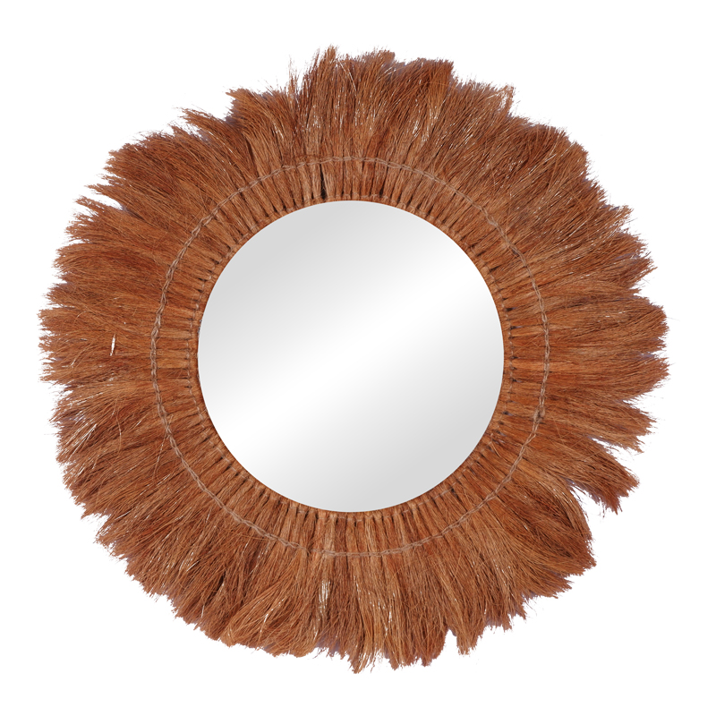 Intrahome Καθρέπτης Seire intrahome ψάθα σε φυσική απόχρωση Φ50x8εκ | SKU: INTRAPA-448111124