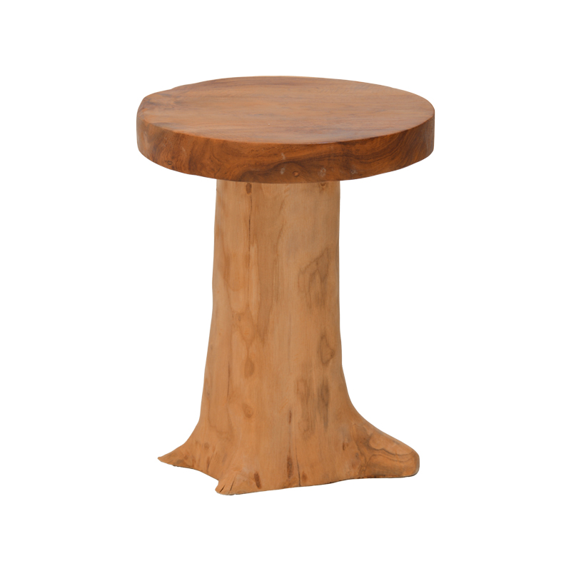 Σκαμπό Tabo Intrahome teak ξύλο σε φυσική απόχρωση Φ35x45εκ INTRAPA-449111120
