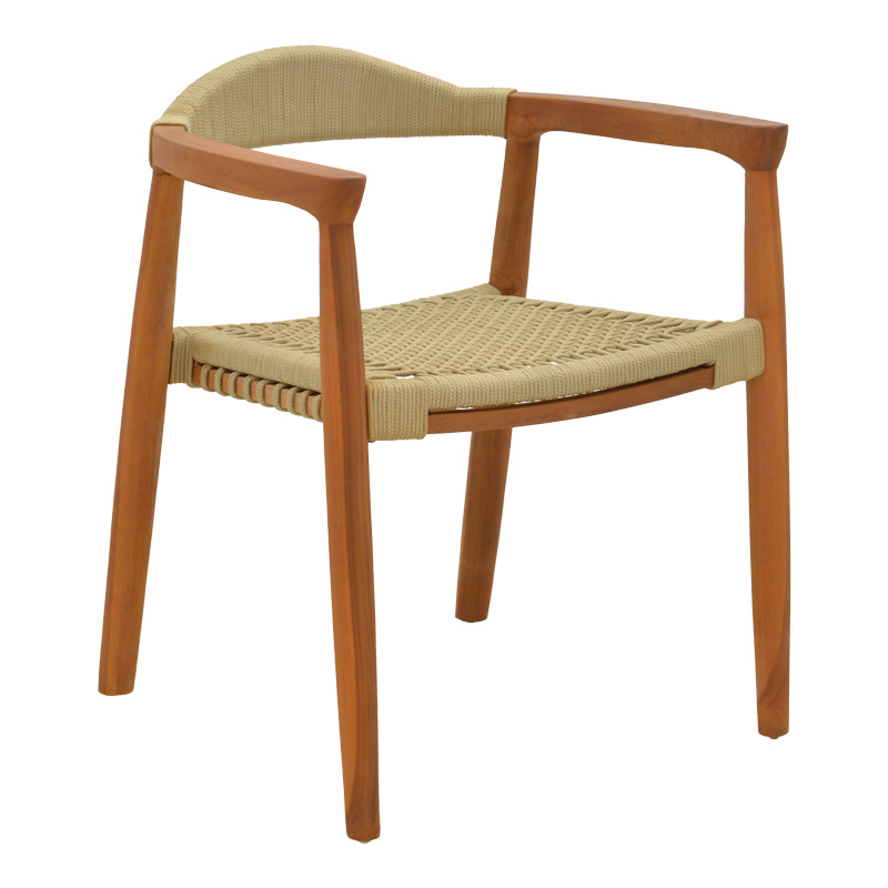 Intrahome Πολυθρόνα Ganny Intrahome teak ξύλο και pe σχοινί σε φυσική απόχρωση 61x58x71εκ | SKU: INTRAPA-451111120