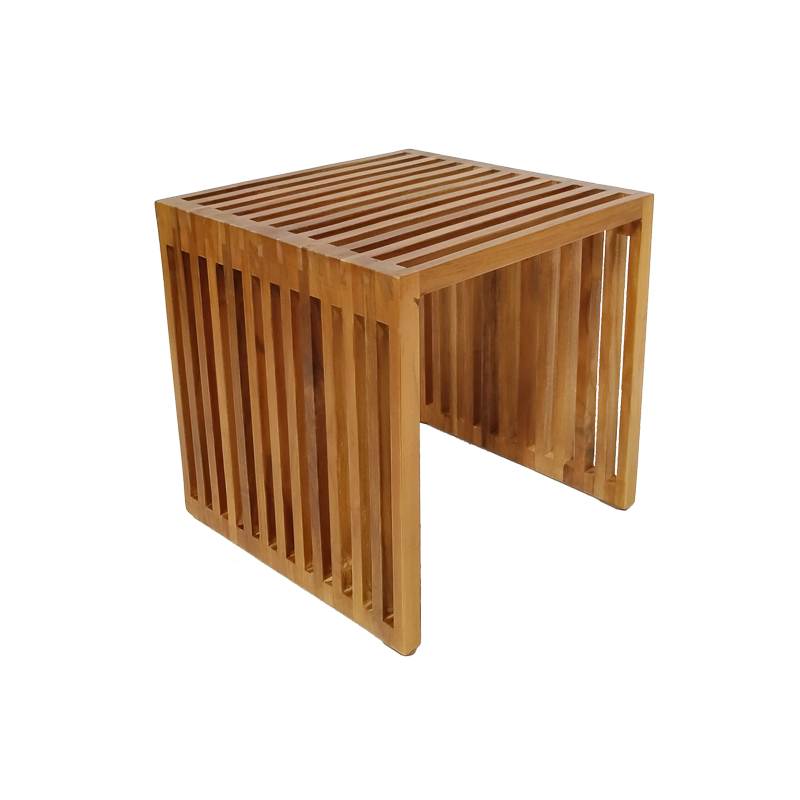 Intrahome Βοηθητικό τραπέζι Saimon Intrahome  teak ξύλο σε φυσική απόχρωση 40x40x40εκ | SKU: INTRAPA-454111137