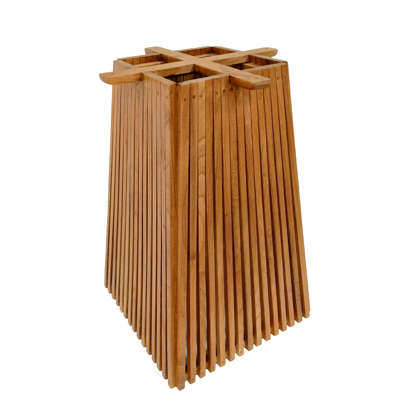 Intrahome Βάση τραπεζιού μπαρ εσωτερικού χώρου Darius Intrahome mindi ξύλο σε φυσική απόχρωση 60x60x90εκ | SKU: INTRAPA-454111142