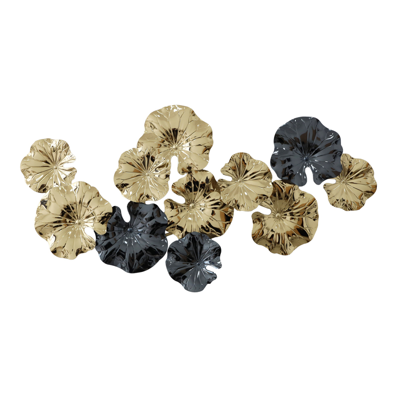 Intrahome Διακοσμητικό τοίχου Merinda intrahome μέταλλο σε χρυσή-μαύρη απόχρωση 88x47x5εκ | SKU: INTRAPA-456111126